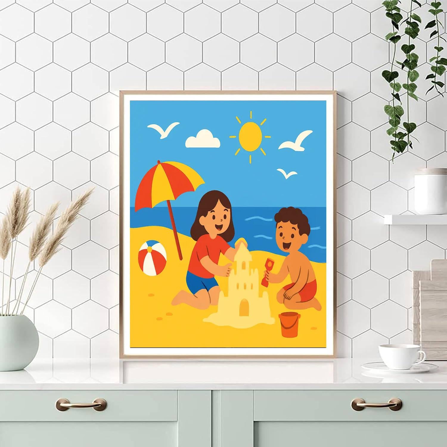 Seaside Summer Day Numbered Painting Kits
