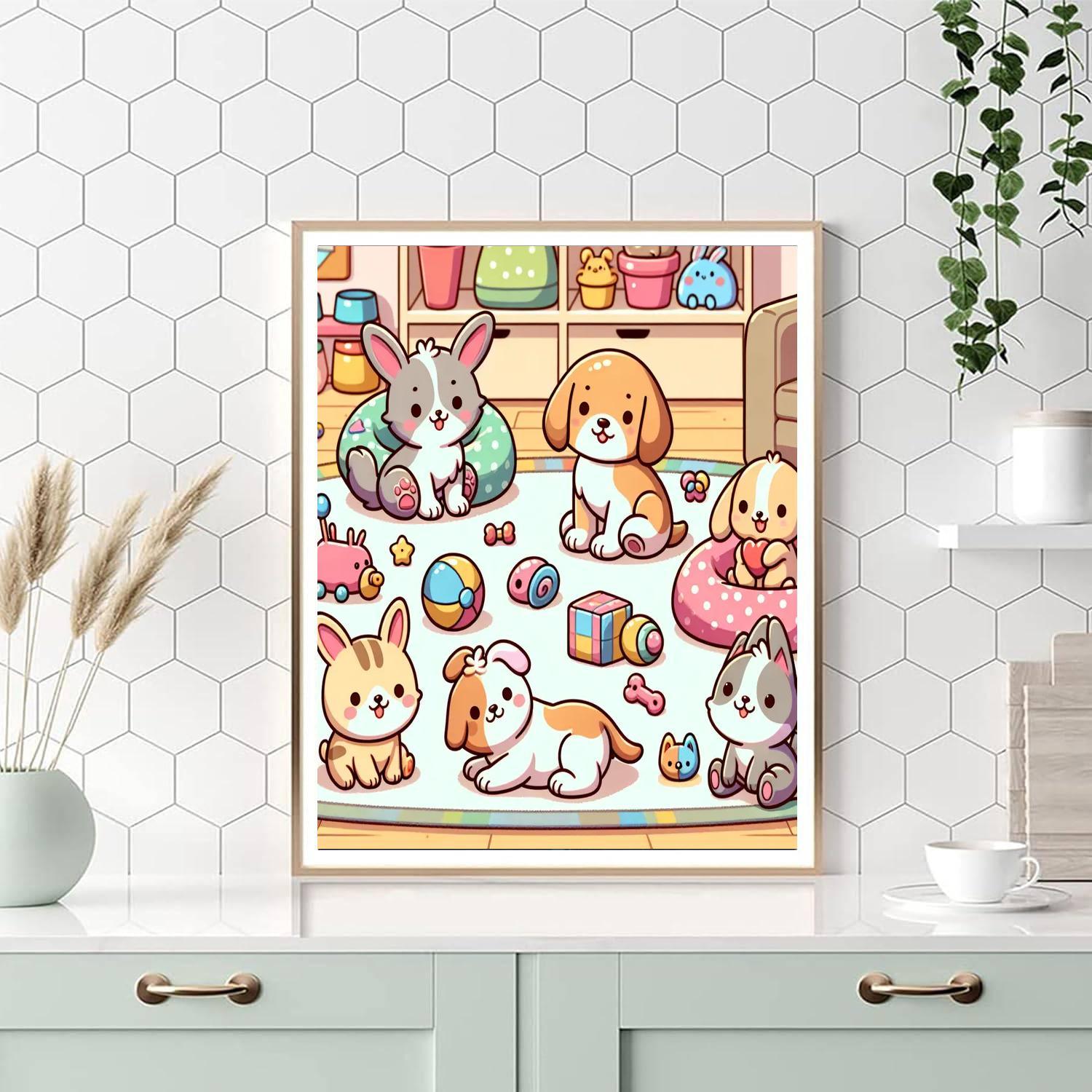 Kawaii Pet Friends Paint By Number