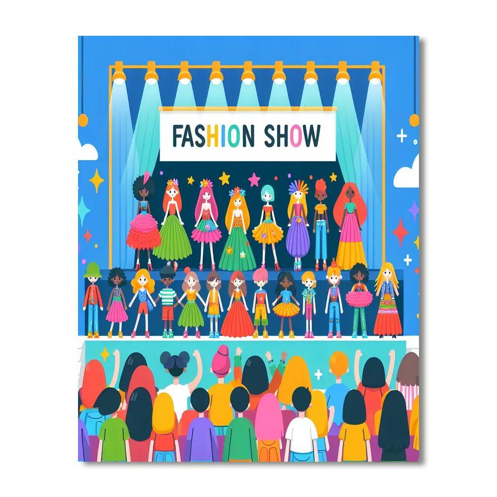 Funky Fashion Show Numbered Painting Kits