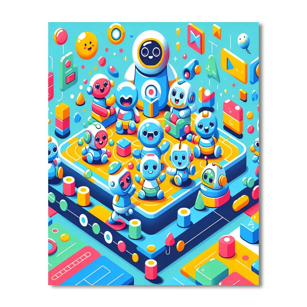 Radiant Robot Pals Paint By Numbers Kits