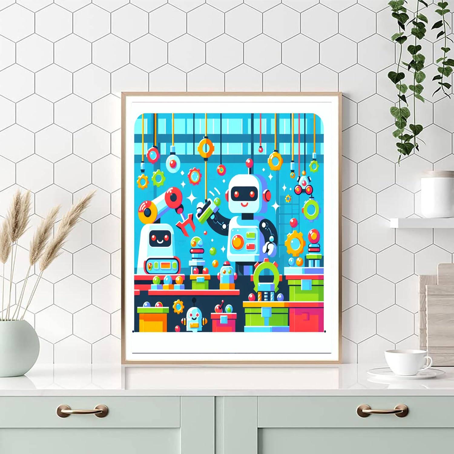 Robot Factory Quest Numbered Painting Kits