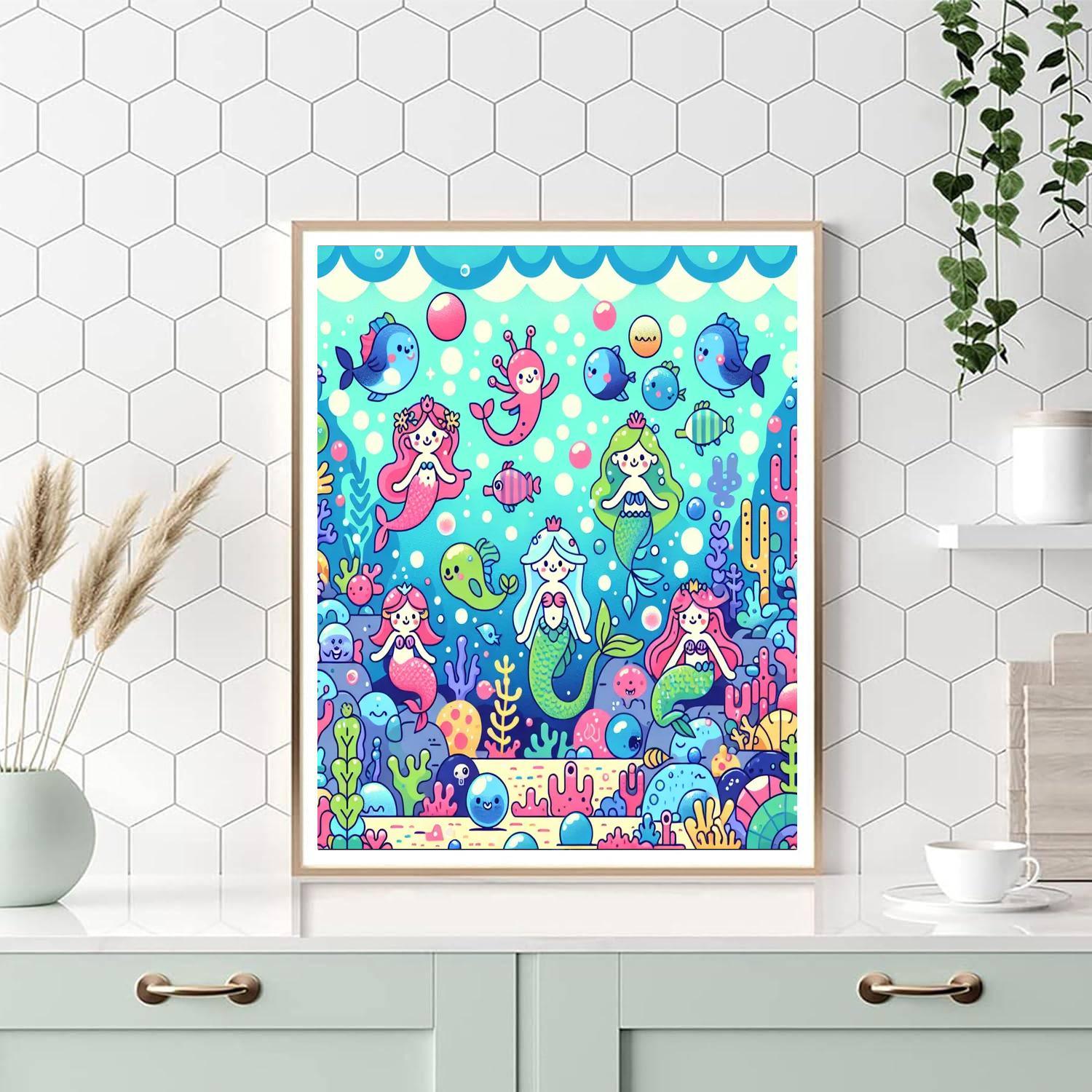 Undersea Magic Kingdom Painting By Numbers Kit