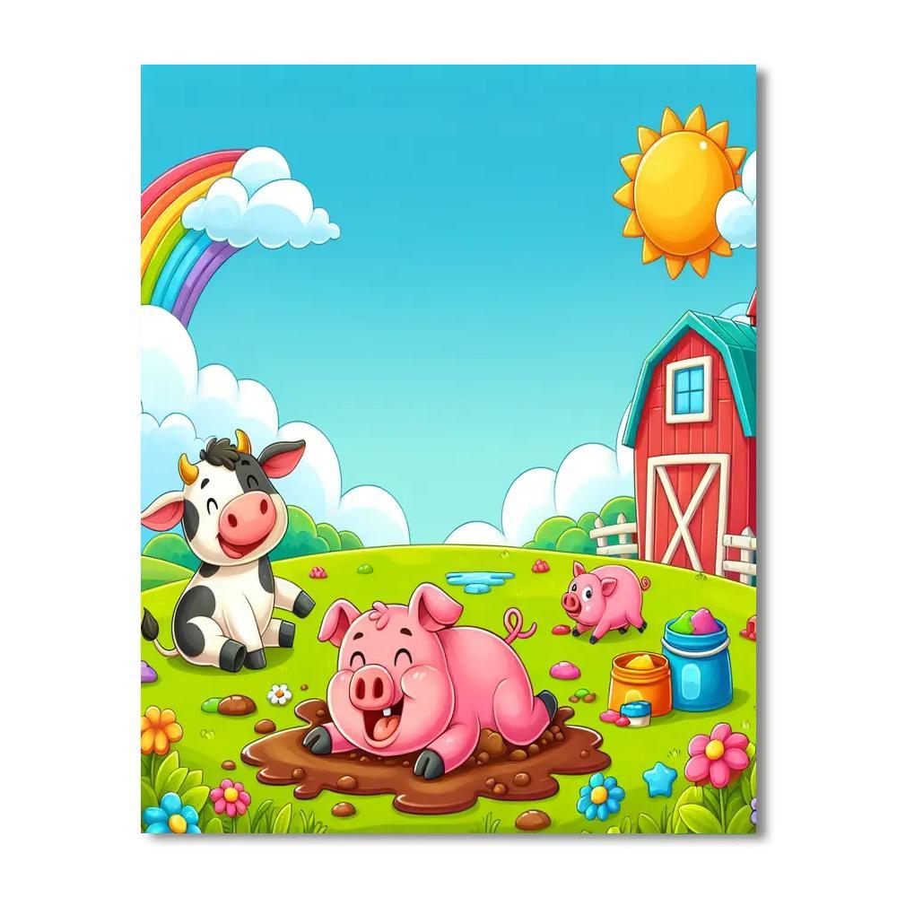Silly Farm Friends Painting By Numbers Kit