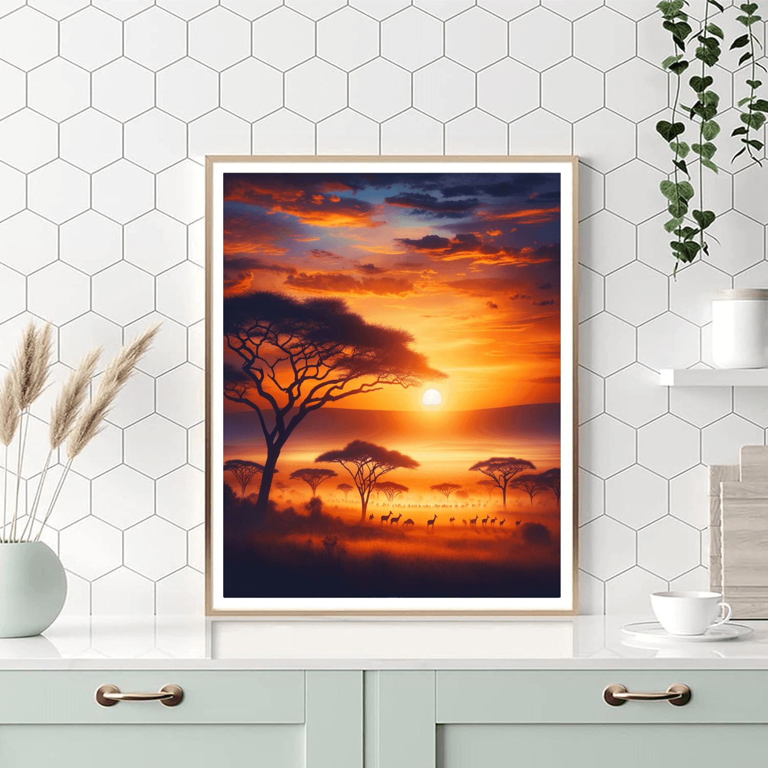 Serengeti Sunset Glow Paint By Numbers