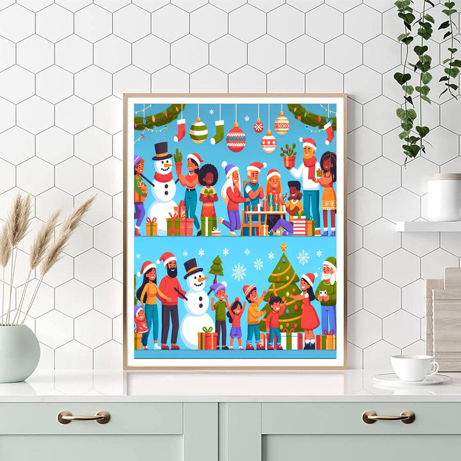Jolly Holiday Adventures Paint By Numbers Art
