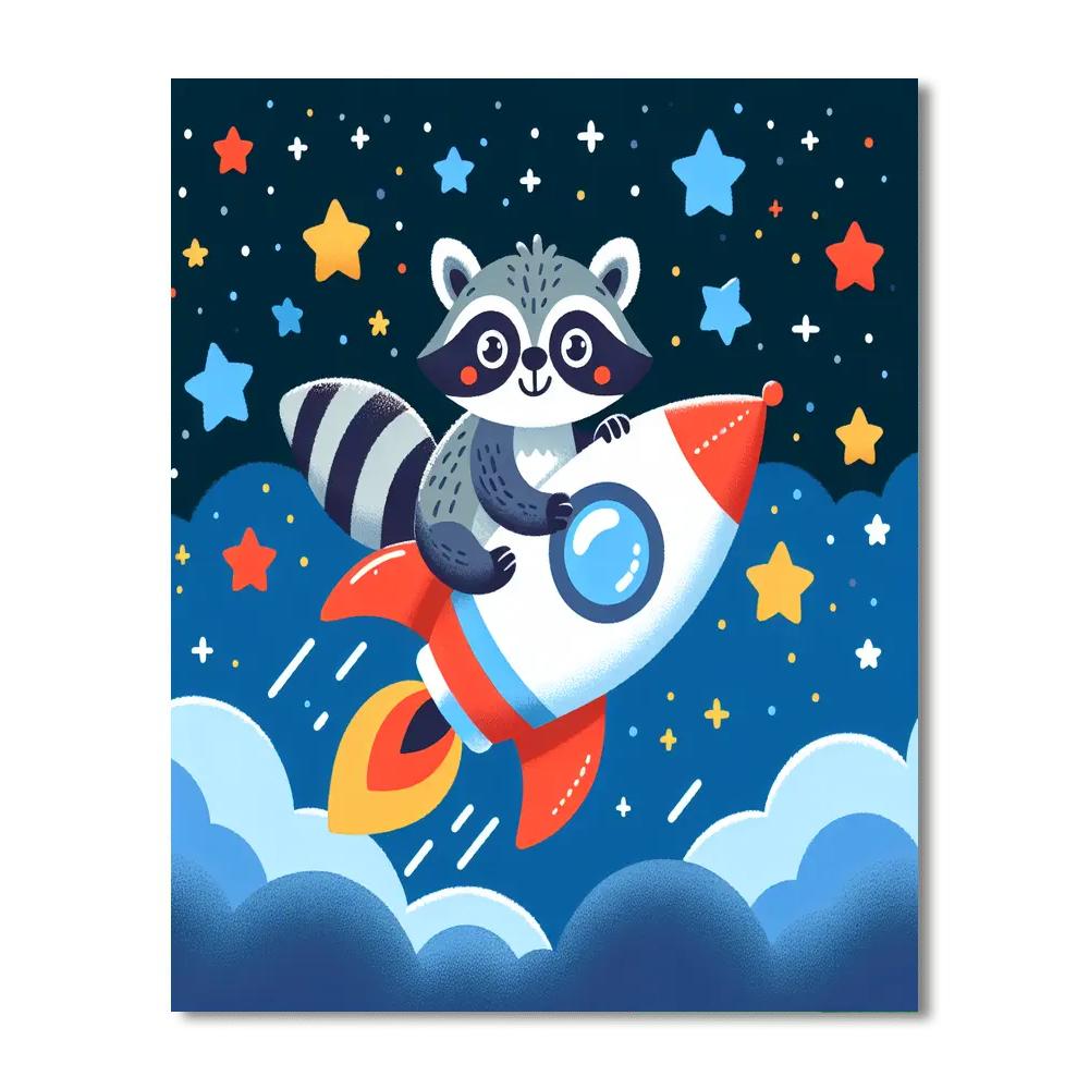 Rocket Raccoon Adventure Painting By Numbers Kit