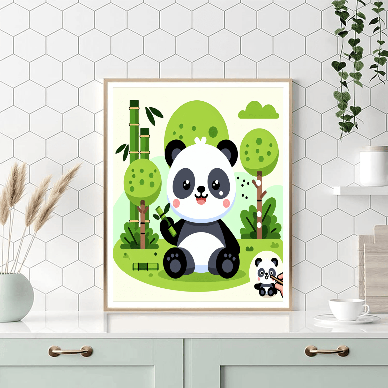 Perky Panda Number Painting