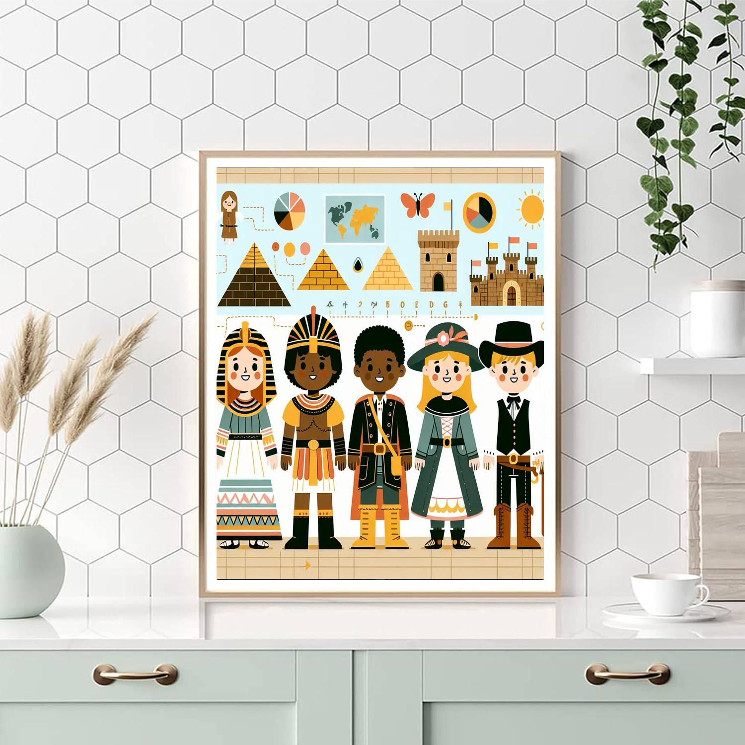 Time Traveling Tots Number Painting