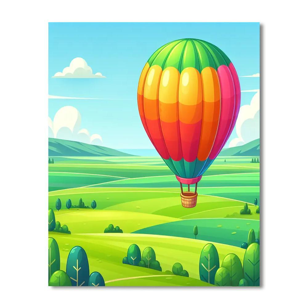 Ballooning Over Fields Paint By Number