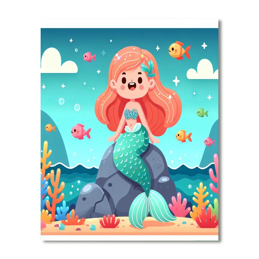 Magical Mermaid Tale Number Painting
