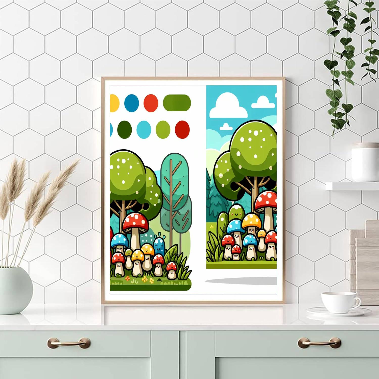Bouncing Toadstools Numbered Painting Kits