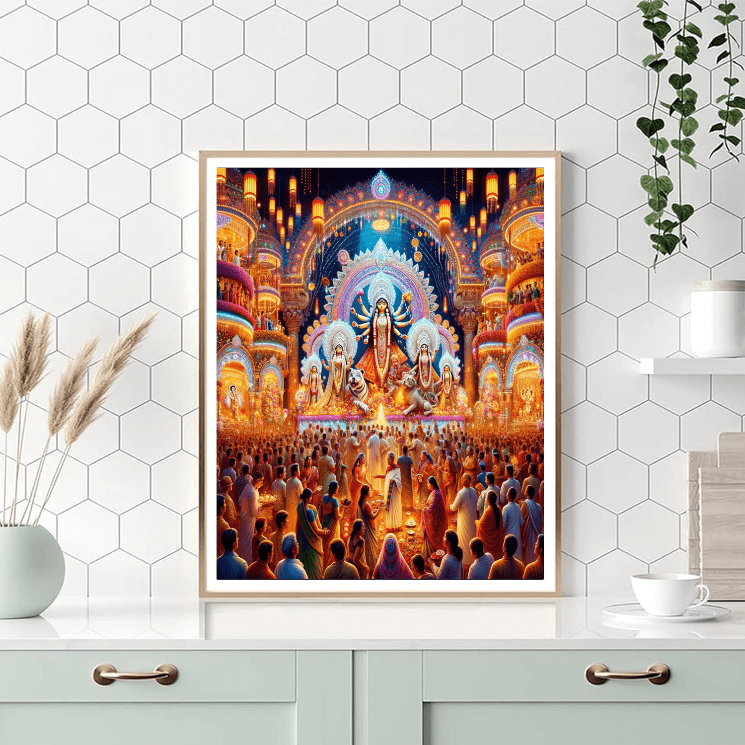 Durga Puja - India Paint By Numbers Art