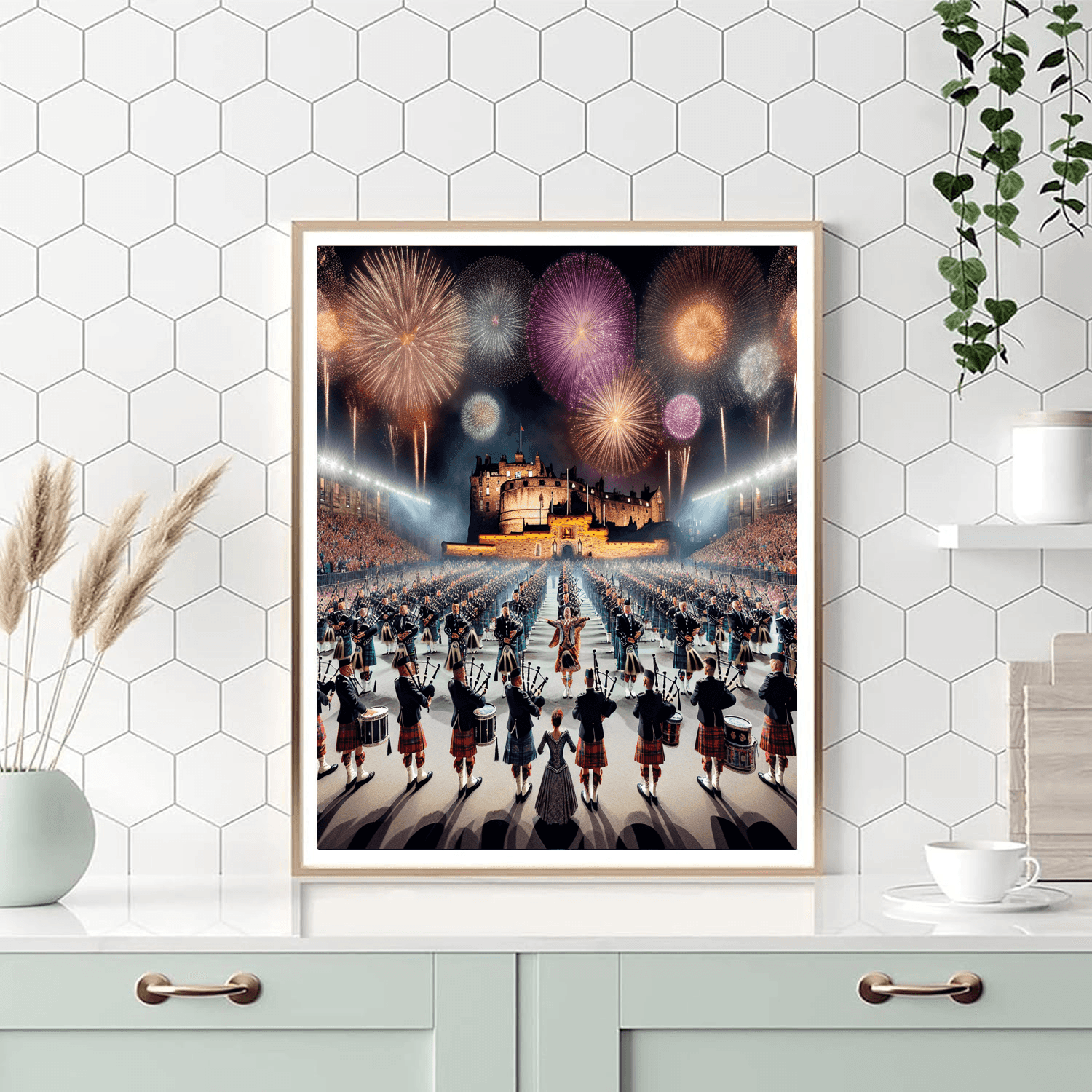 Edinburgh Military Tattoo - Edinburgh, Scotland Painting By Numbers Kit