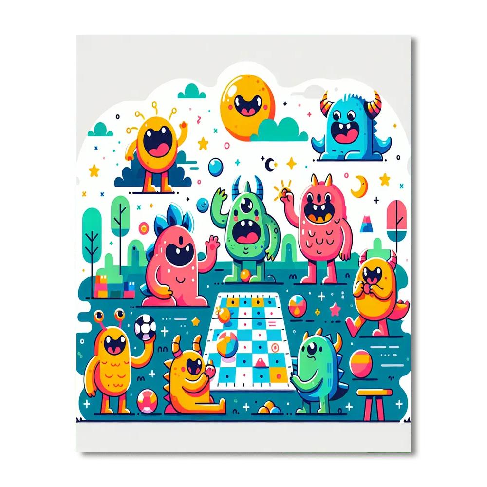 Silly Monster Playdate Paint By Numbers