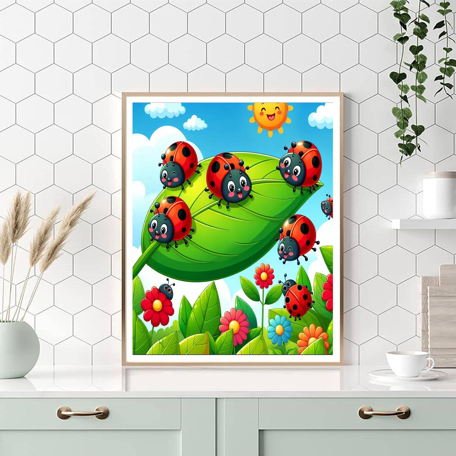 Dancing Ladybugs Paint By Number