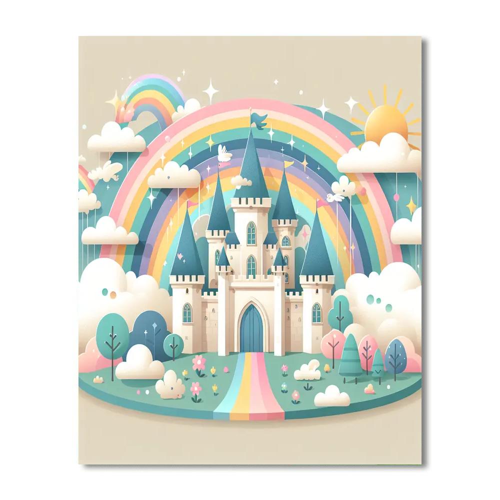 Dreamy Castle In The Sky Painting By Numbers Kit