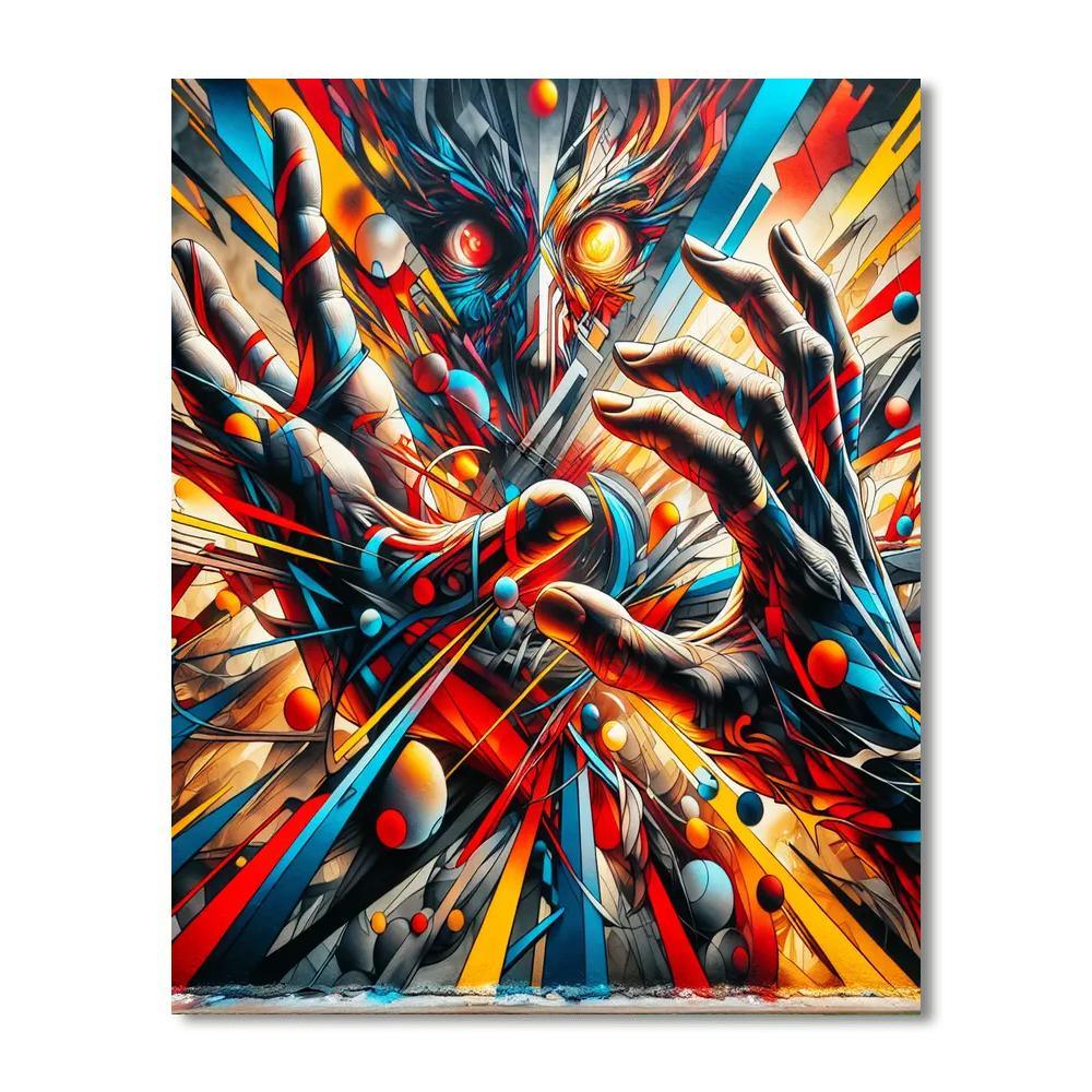 Enigmatic Urban Graffiti Paint By Color