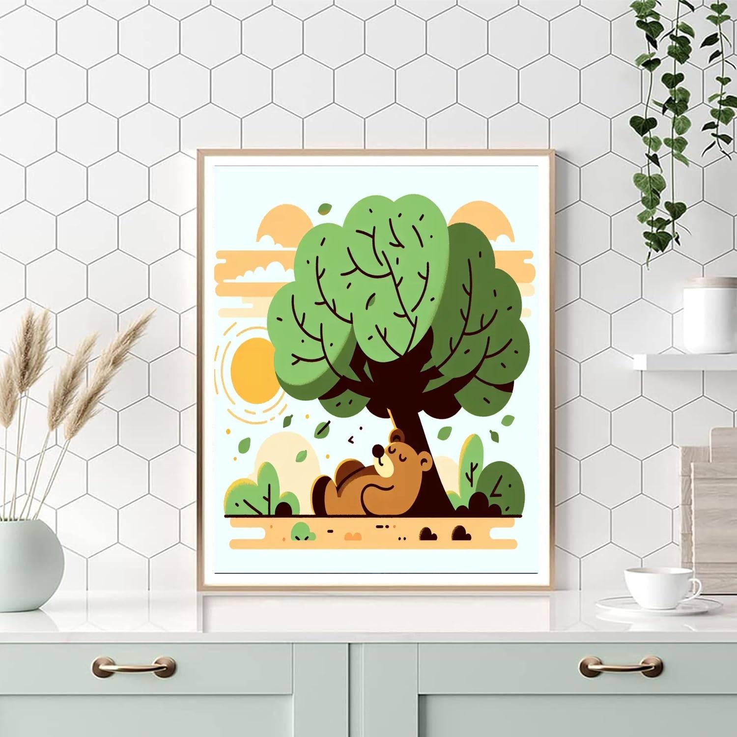 Cuddly Bear Nap Painting By Numbers Kit