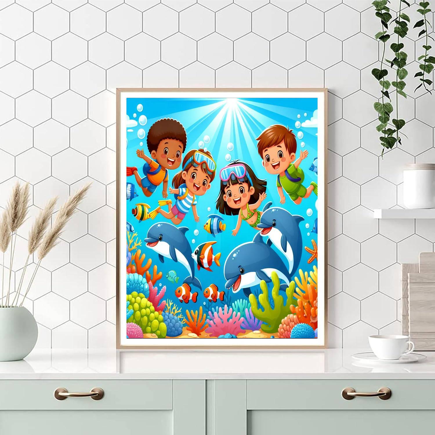 Ocean Adventure With Sea Creatures Paint By Number