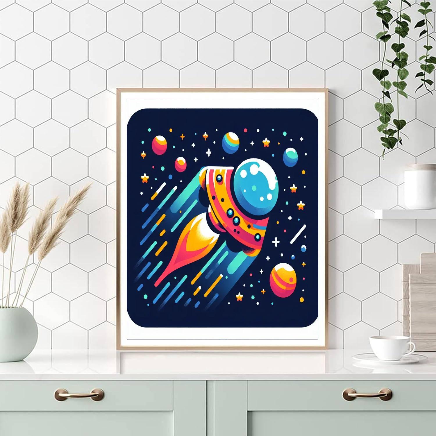 Adventurous Spaceship Paint By Numbers Kits