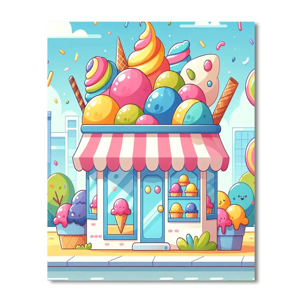 Ice Cream Dreamland Paint By Numbers Art