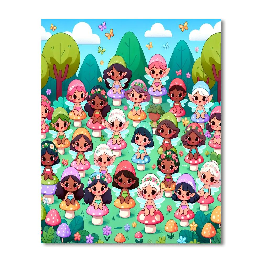 Forest Fairy's Gathering Numbered Painting Kits