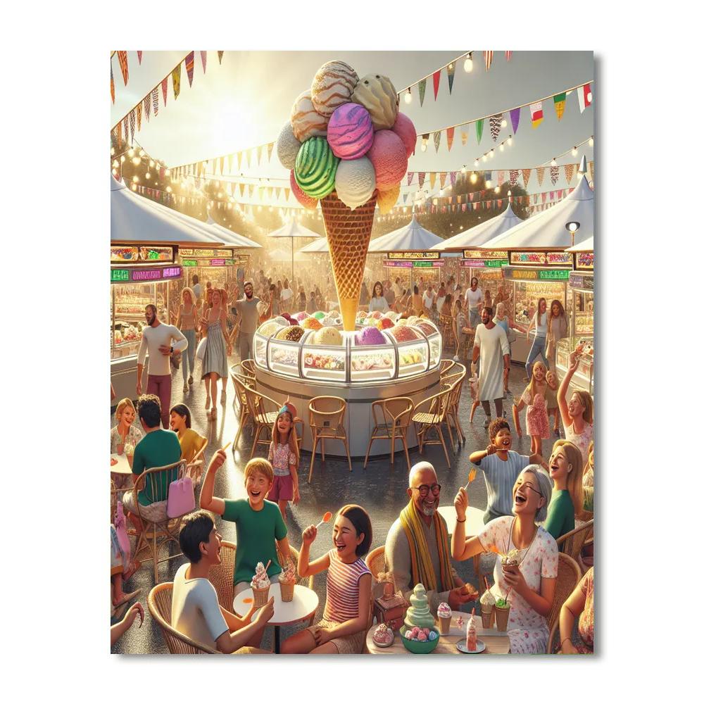 The Ice Cream Festival - Italy Paint By Numbers Kits