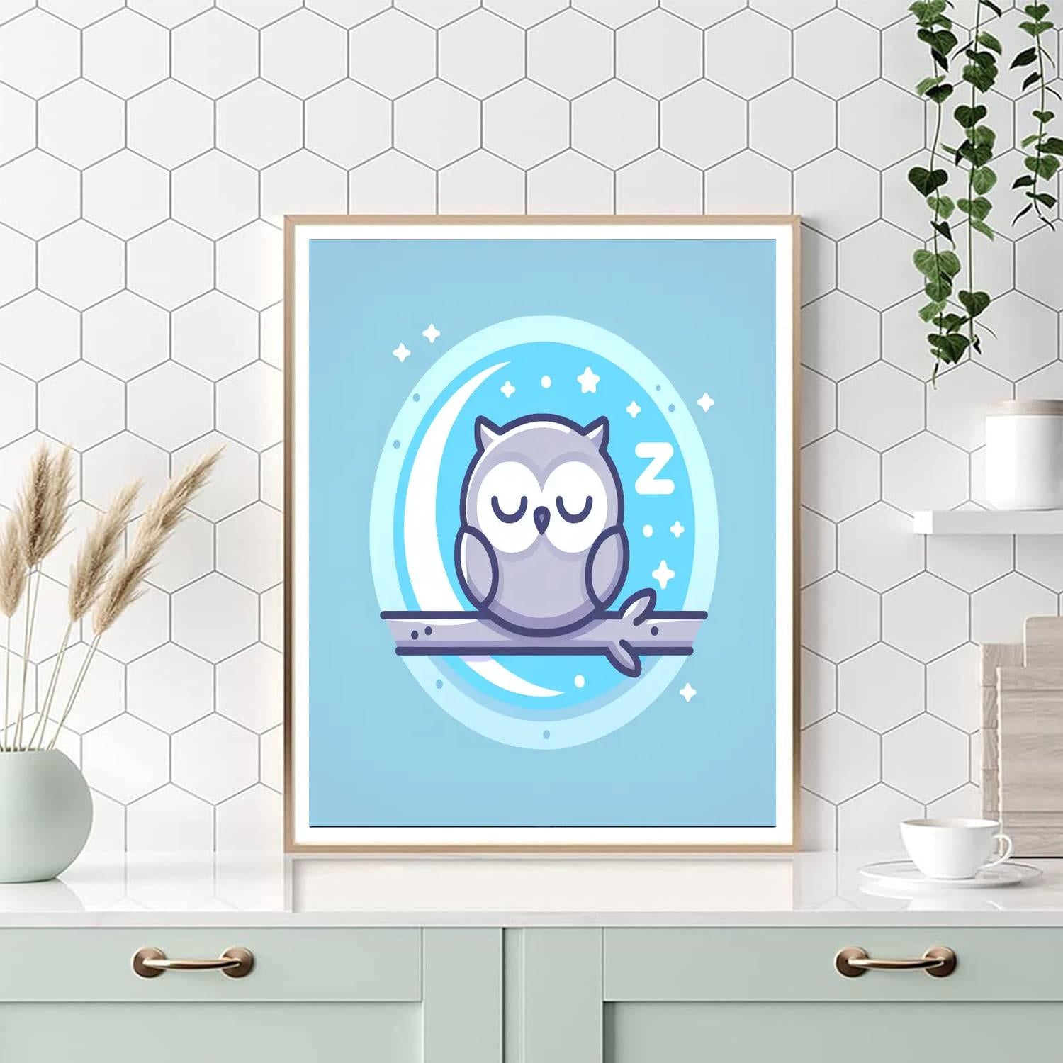 Sweet Dreaming Owl Paint By Numbers Art