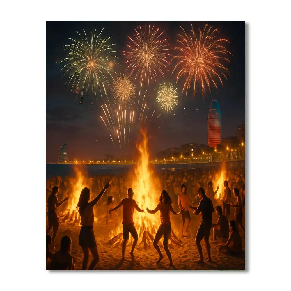 Day Of Sant Joan - Barcelona Paint By Number