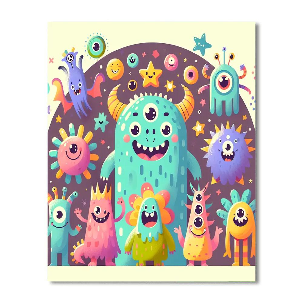 Marvelous Monsters Paint By Numbers Art