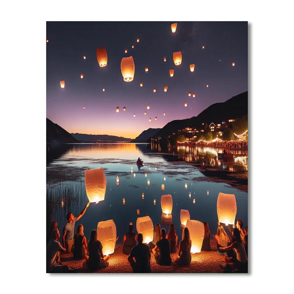 Floating Lantern Festival - Utah Paint By Numbers
