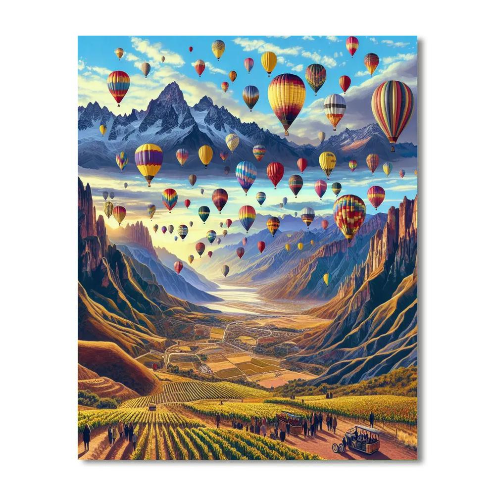 Balloon Fiesta De Los Andes - Argentina Paint By Number