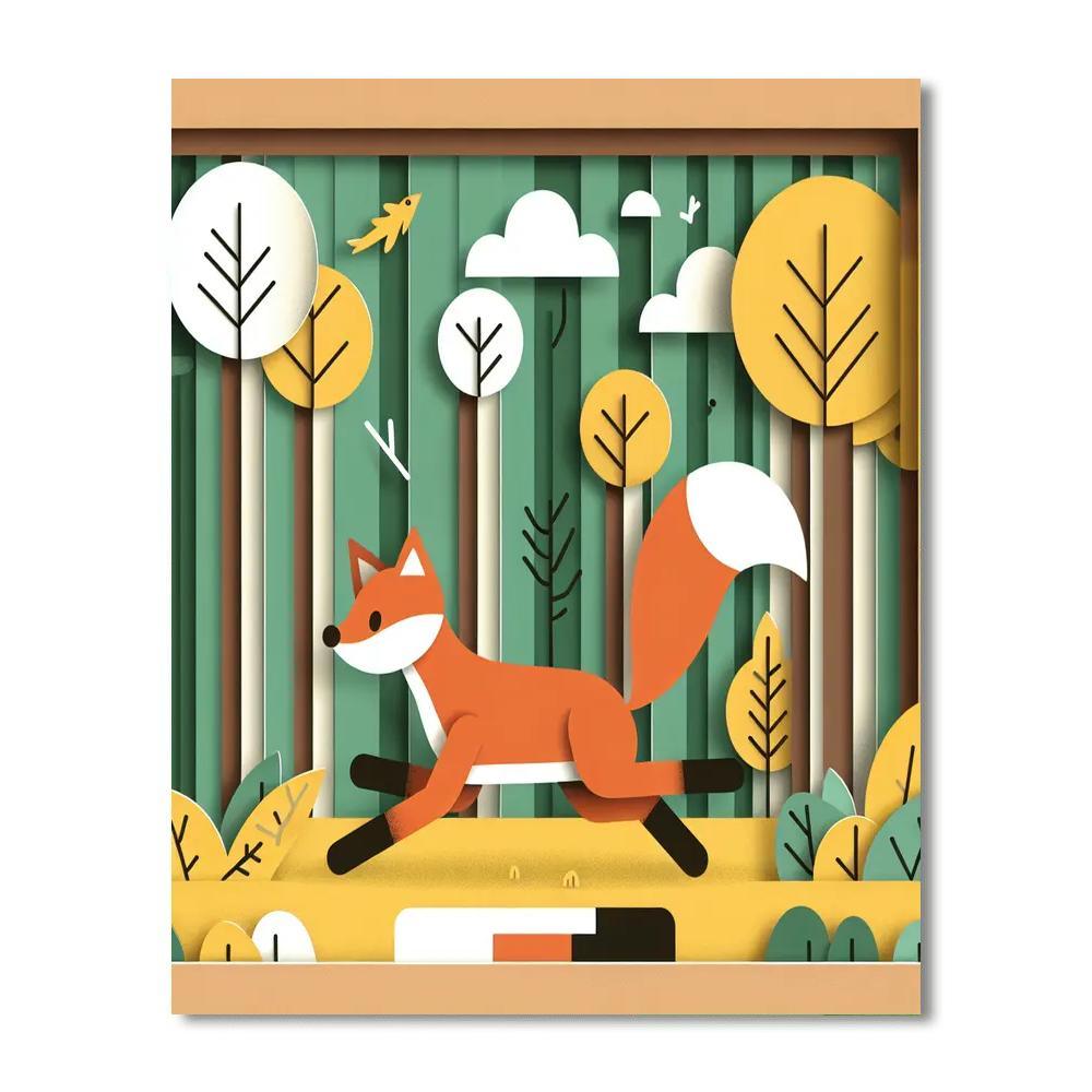 Forest Fox Fun Painting By Numbers Kit
