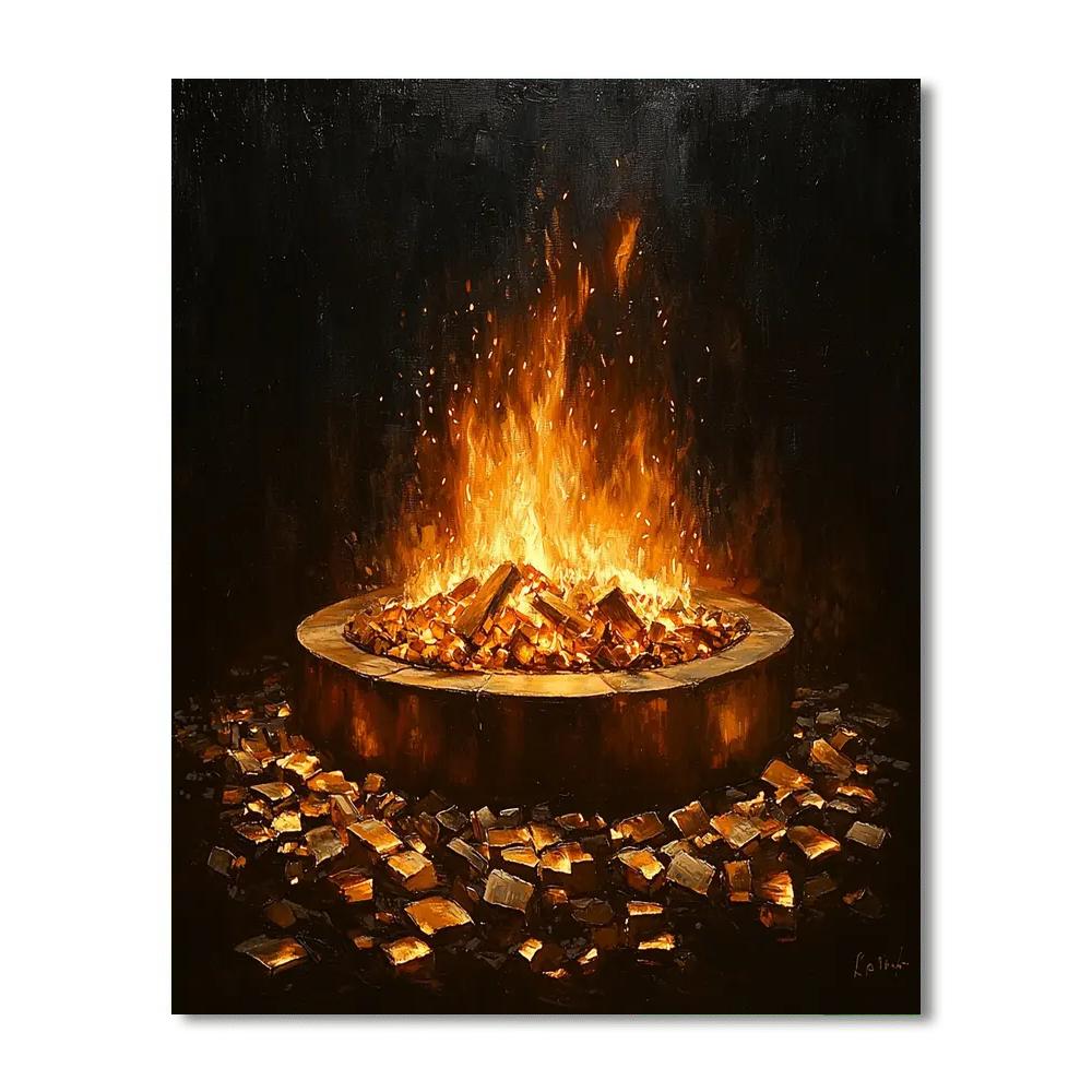 Caravaggio Inspired Fleeting Ember  Paint By Color