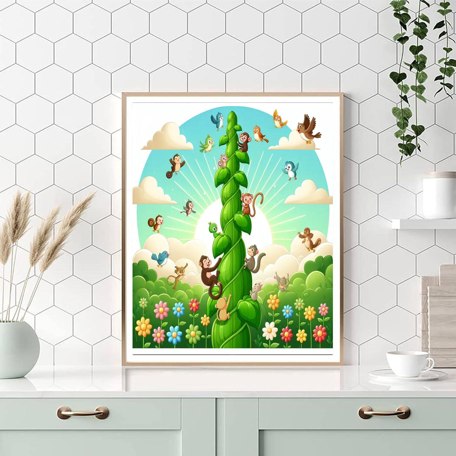 Friendly Giant Beanstalk Paint By Numbers Art