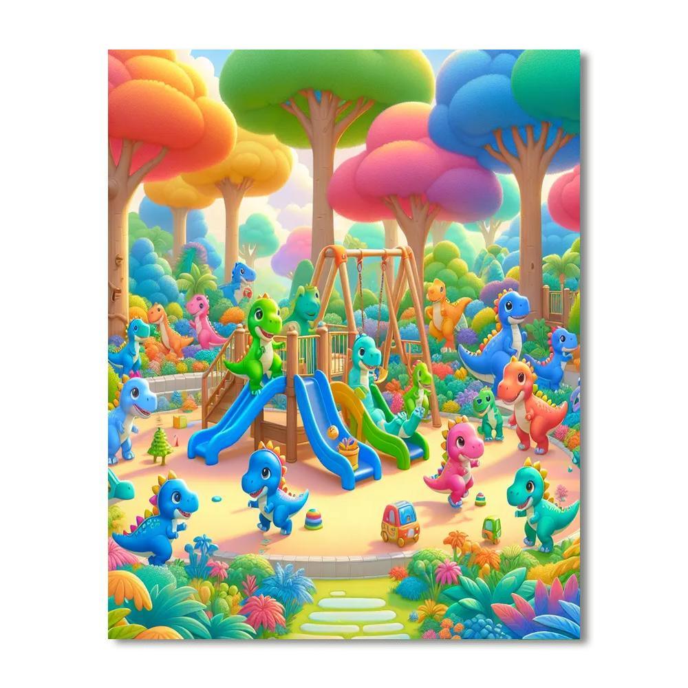 Delightful Dinosaur Park Paint By Numbers Kits