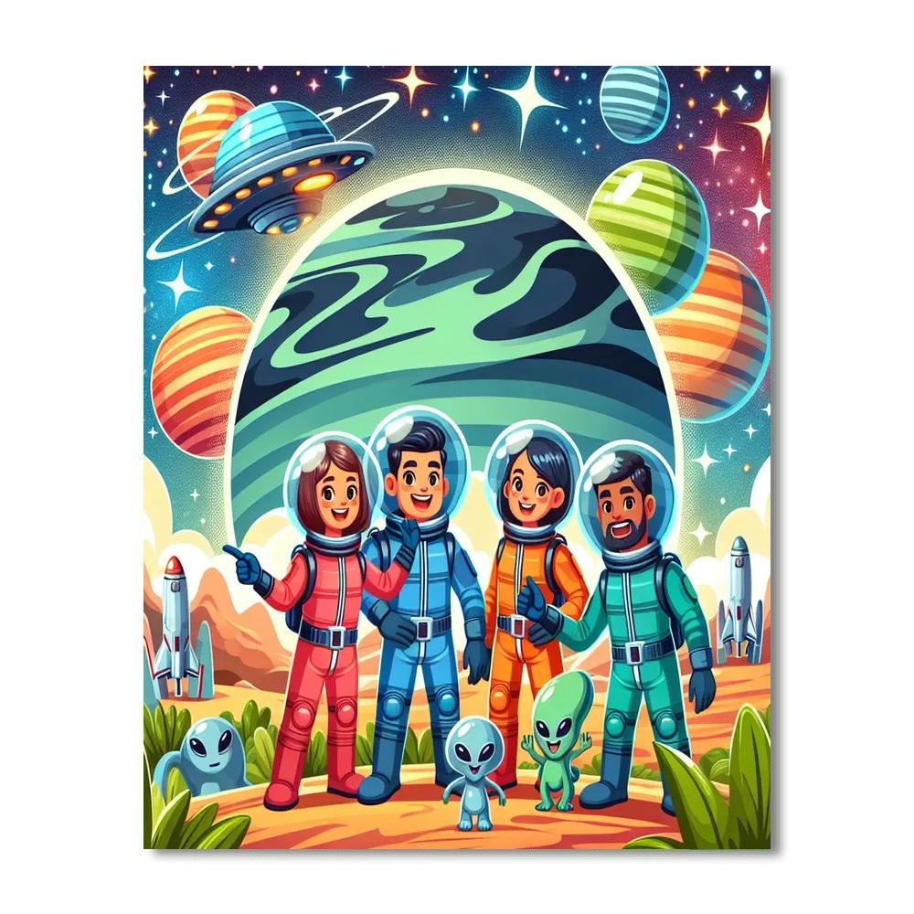 Galaxy Pioneers Number Painting