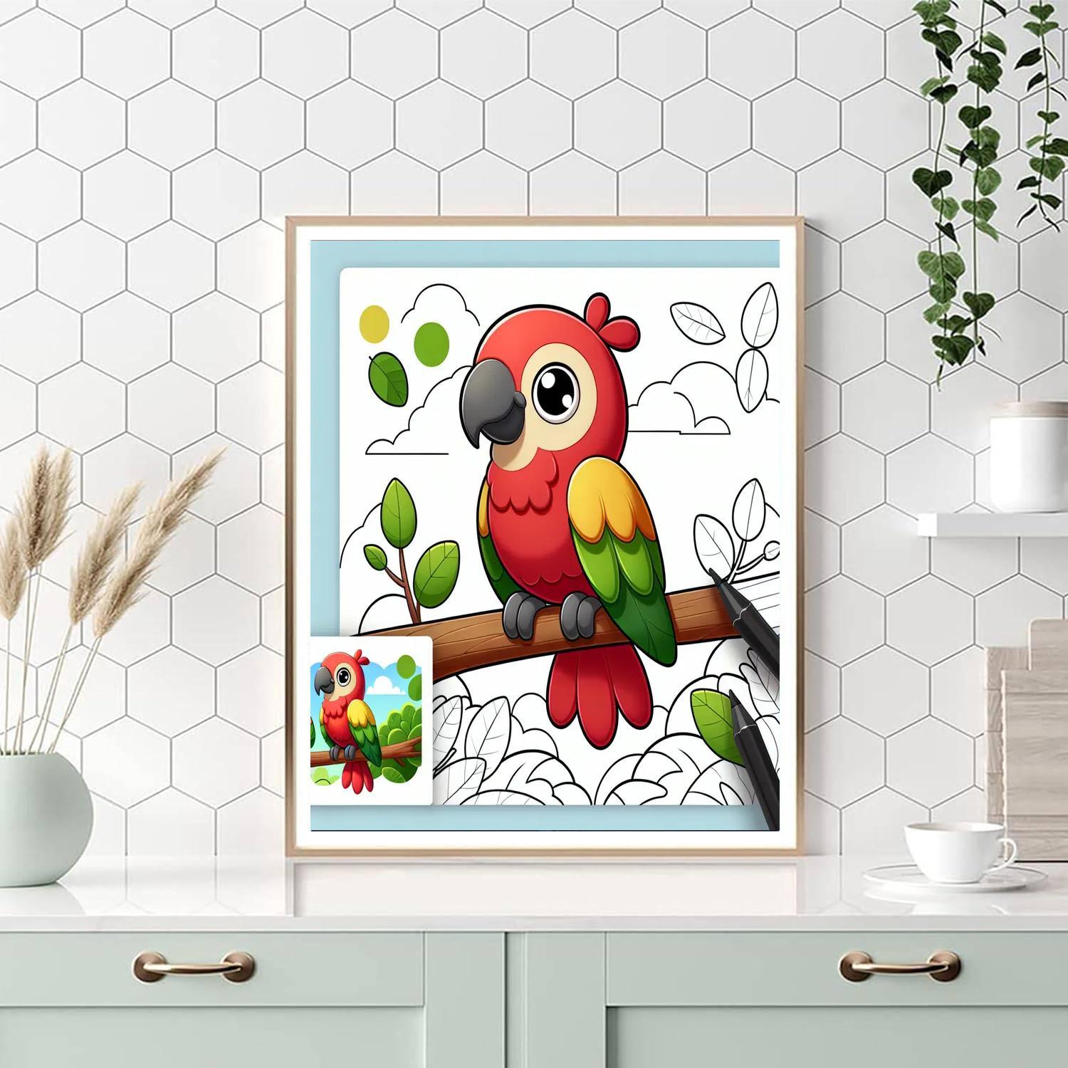 Friendly Parrot Paint By Numbers Kits