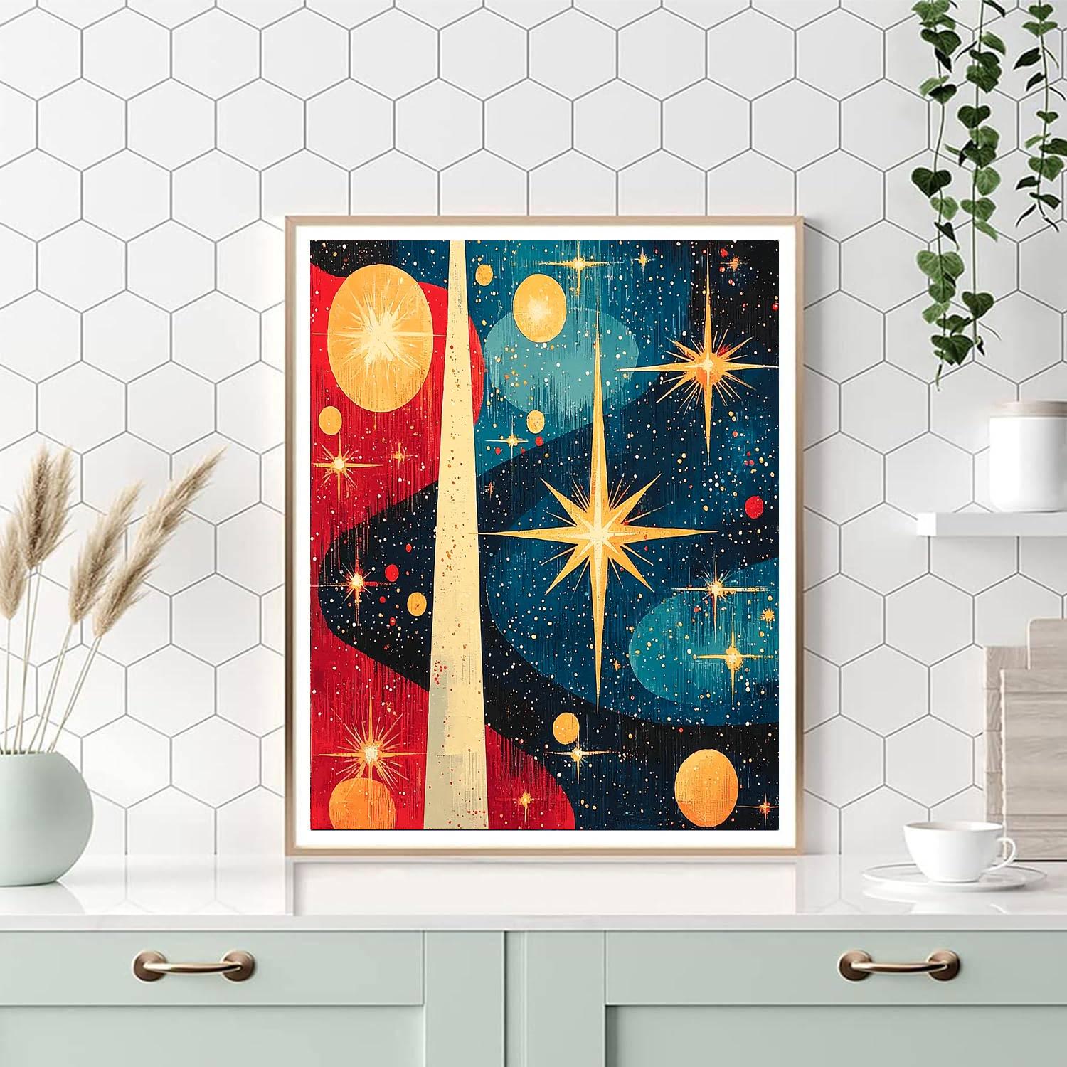 Kazimir Malevich Inspired Luminous Cosmos  Paint By Number