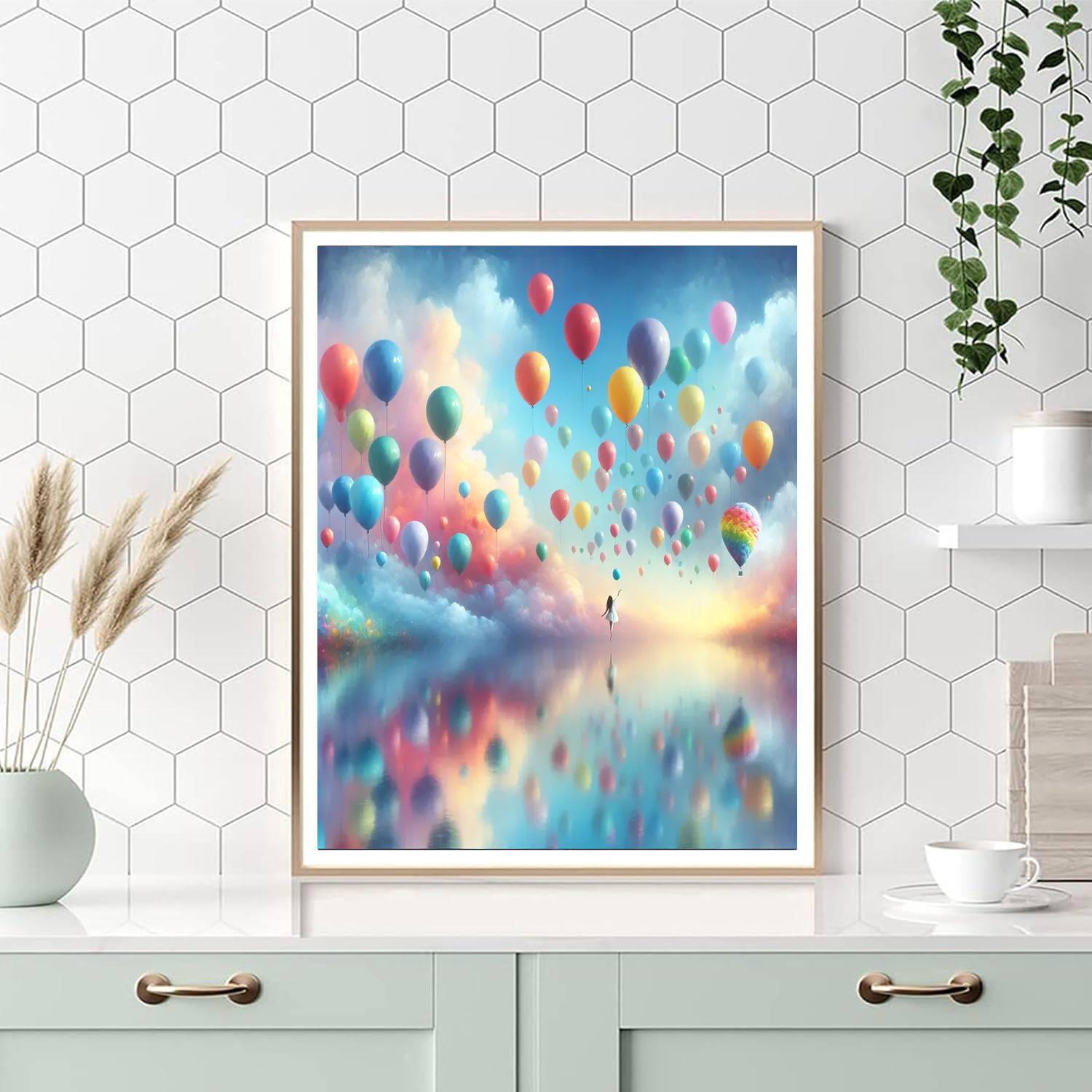Whimsical Balloons Paint By Numbers Art