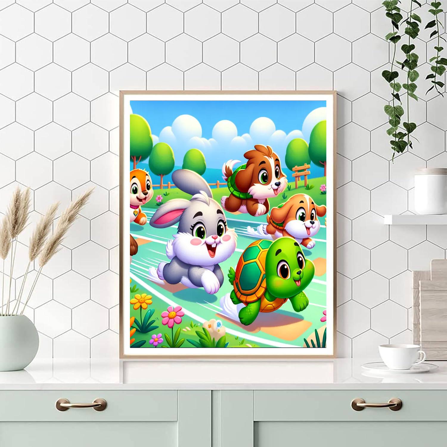 Adventurous Animal Race Paint By Numbers