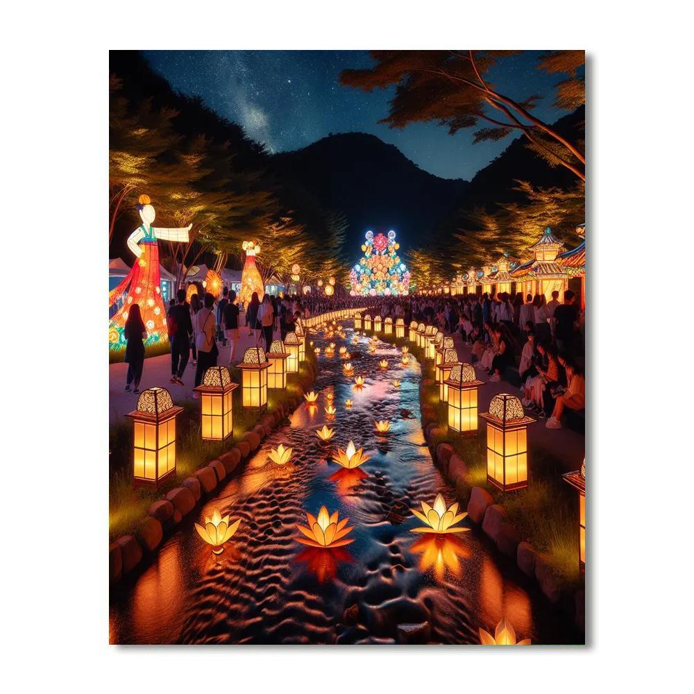 Seoul Lantern Festival - Seoul DIY Paint By Numbers