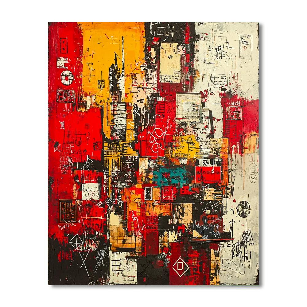 Jean-Michel Basquiat Inspired Echoes Of Identity  Paint By Numbers Kits