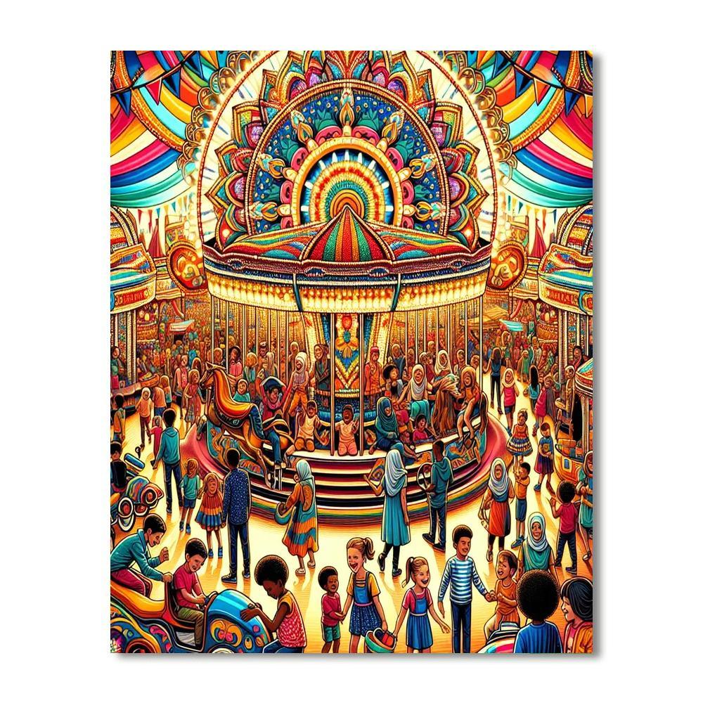 Colorful Summer Carnival Paint By Numbers