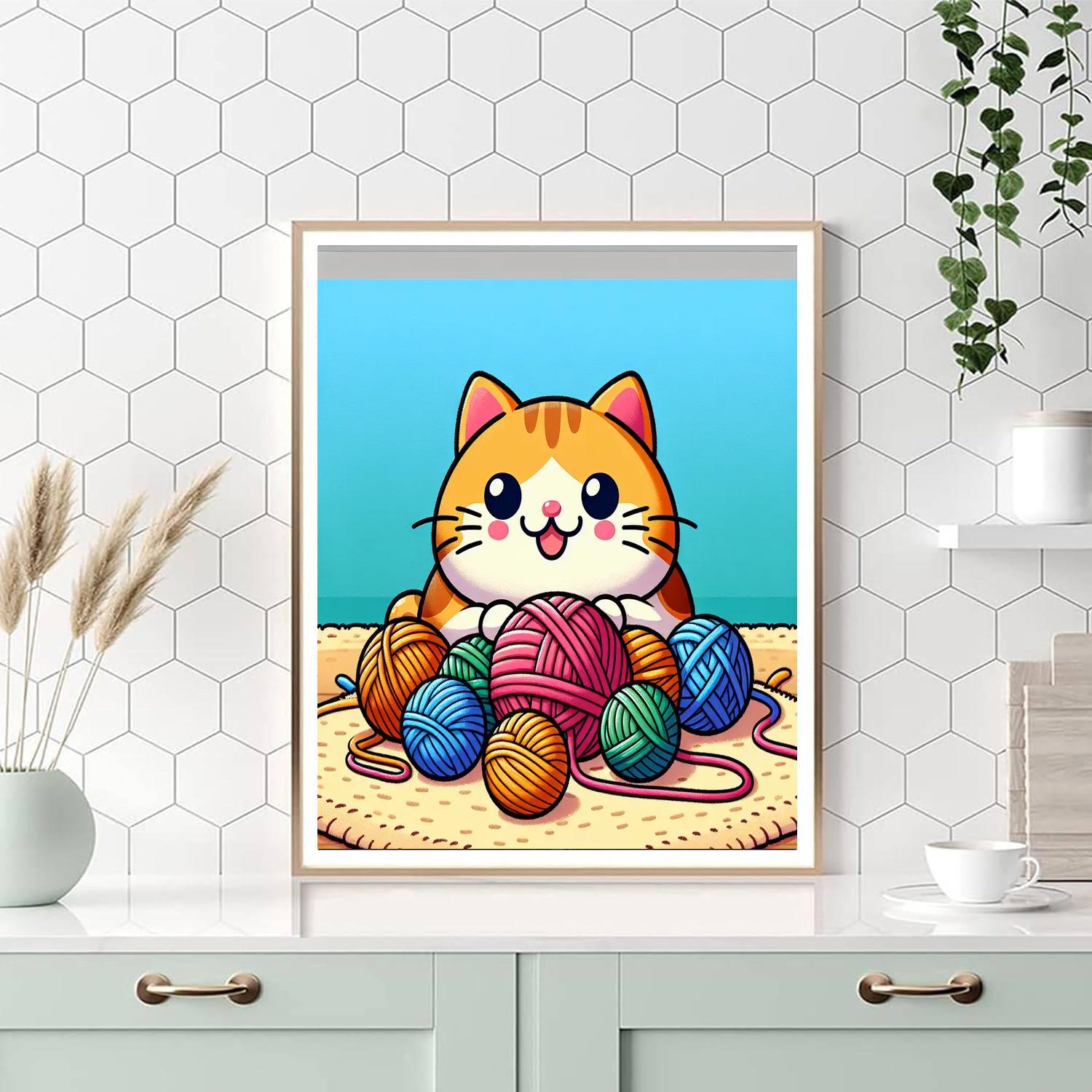 Bright Ball Of Yarn Paint By Numbers Kits