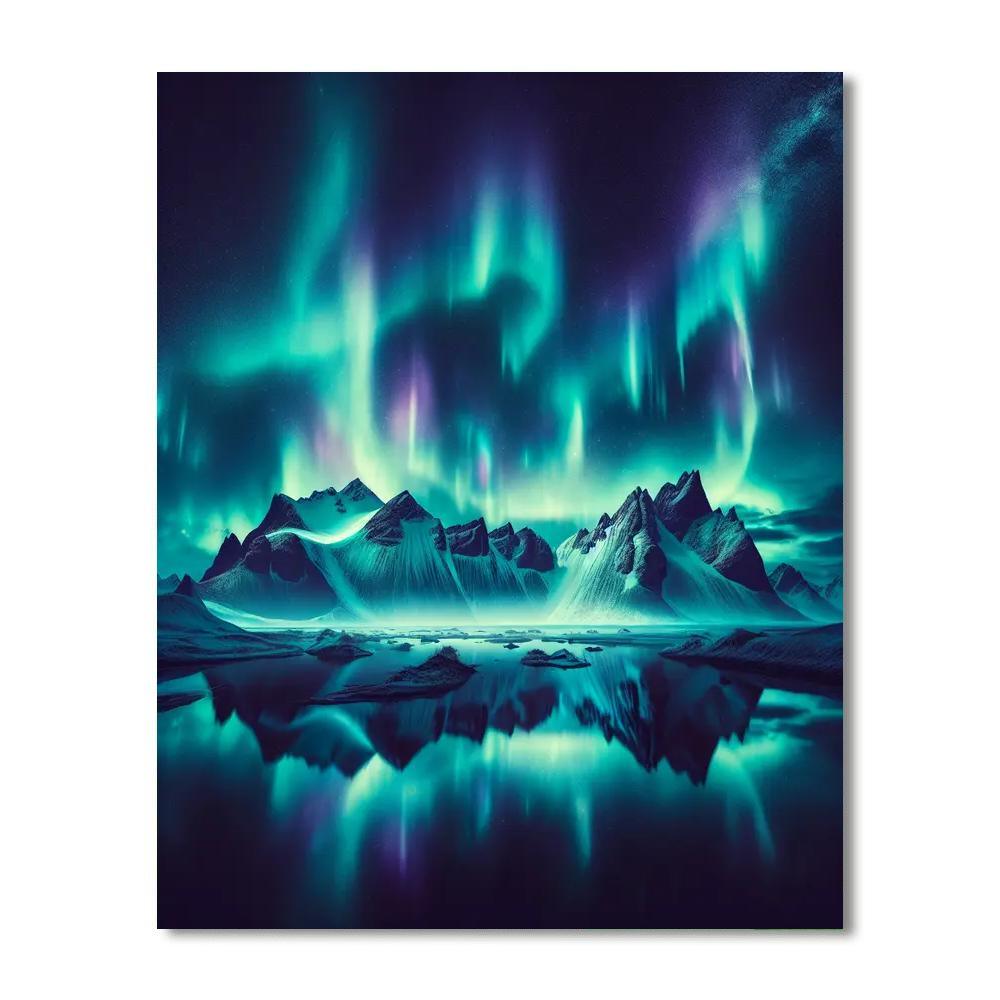 Glistening Northern Lights Paint By Numbers Art