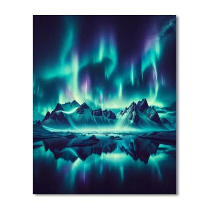 Glistening Northern Lights Paint By Numbers Art