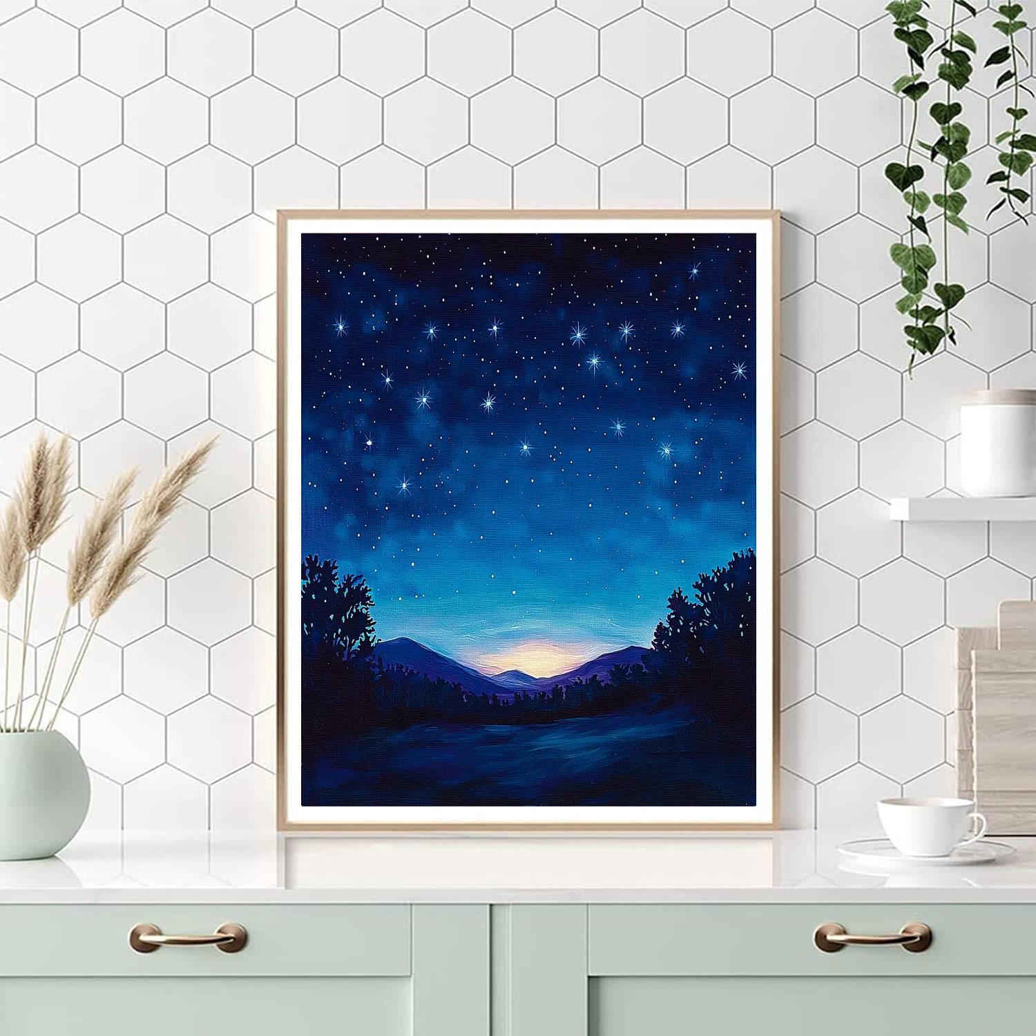 Georges Seurat Inspired Starry Twilight Mirage  Numbered Painting Kits