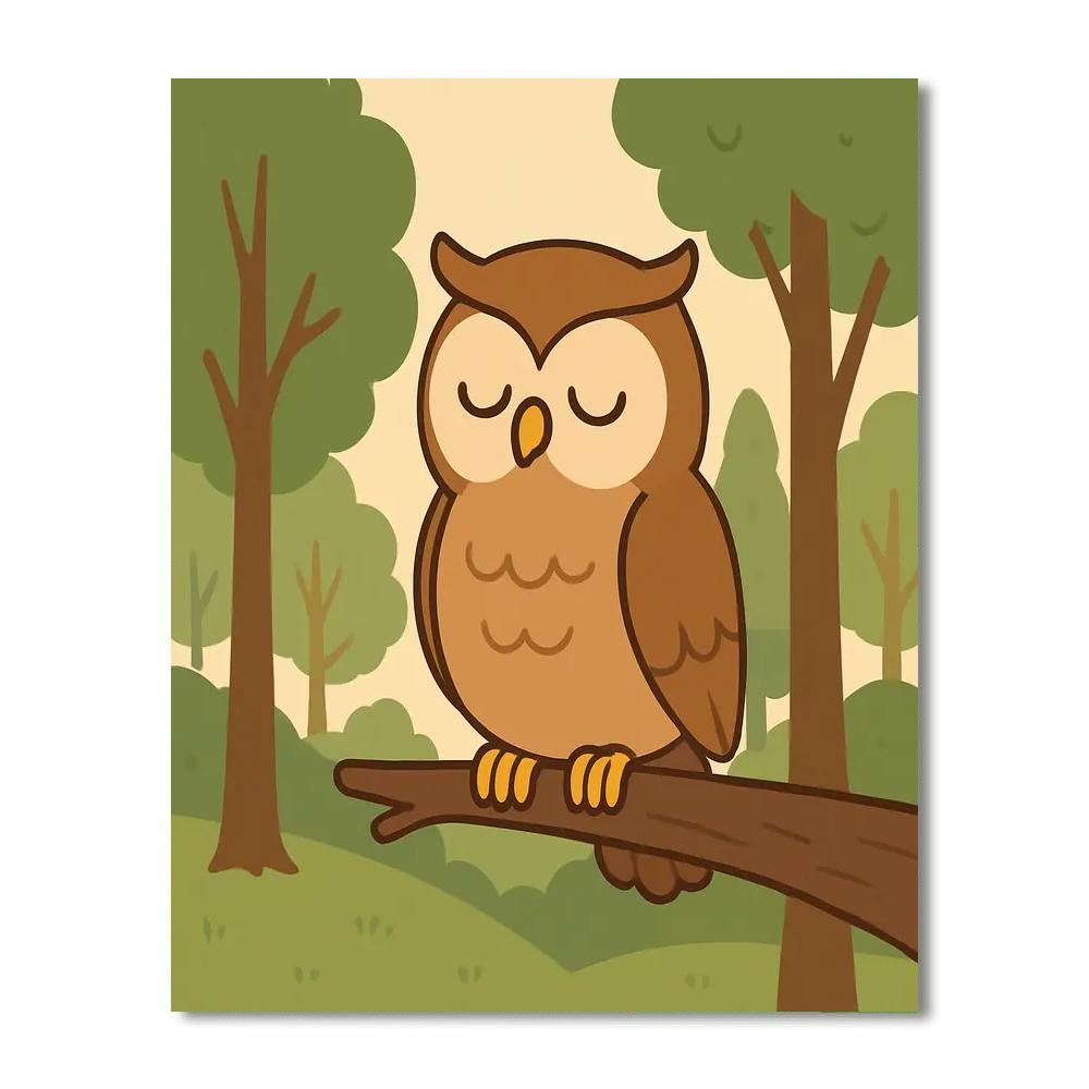 Wise Owl's Forest Tales Paint By Color
