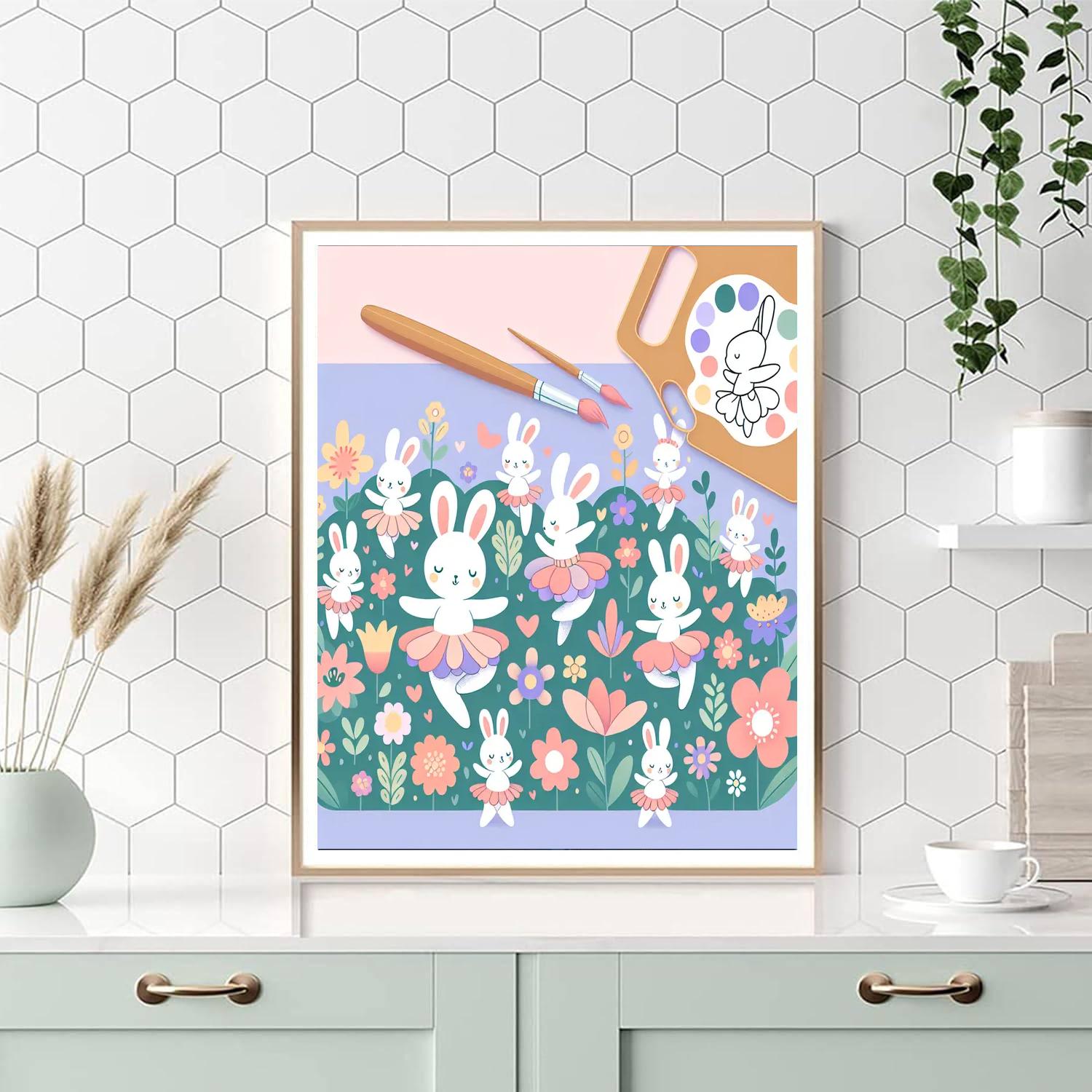 Ballet Bunnies In Bloom Numbered Painting Kits